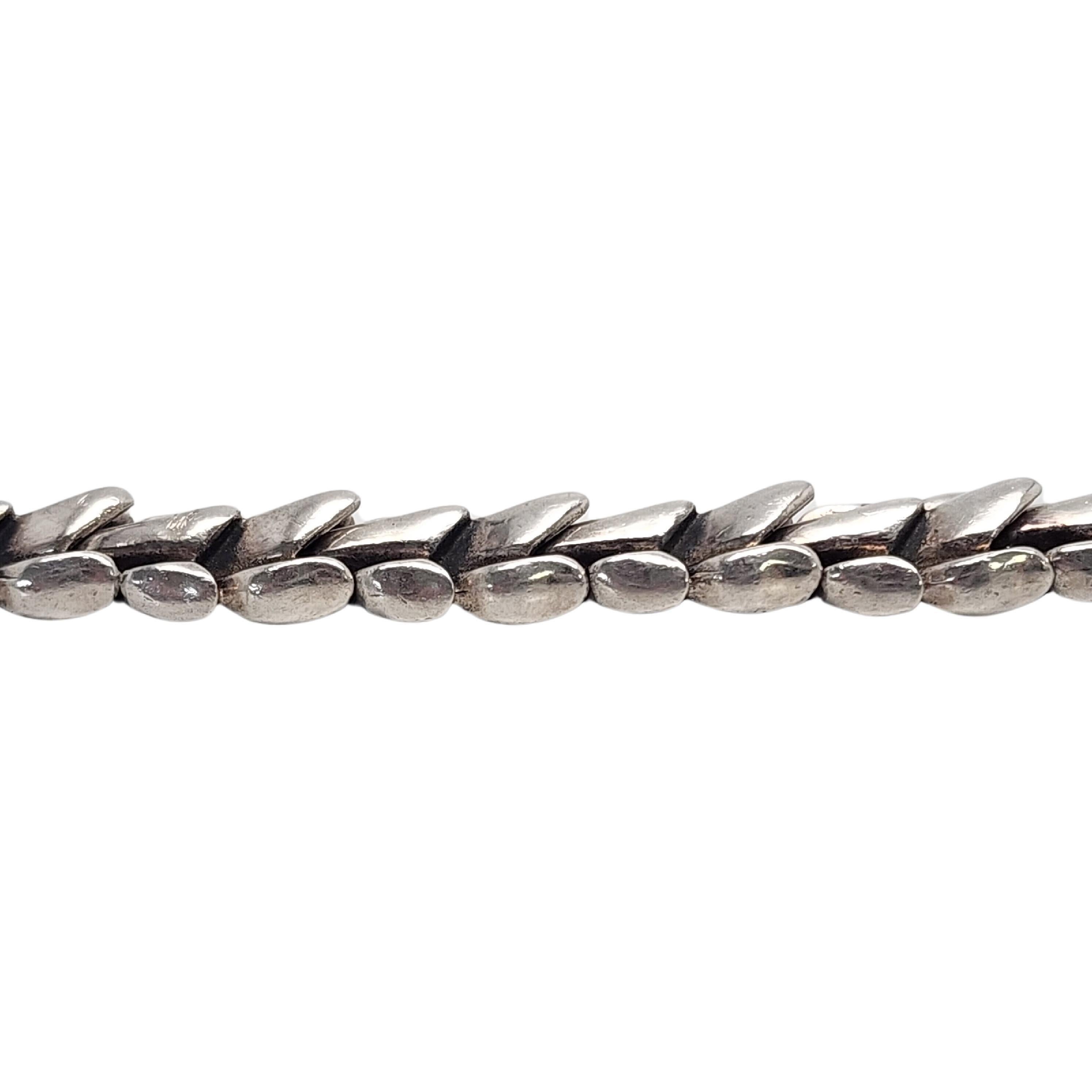 Sterling Silver Dragon Scale Unisex Bracelet #16052 For Sale 1