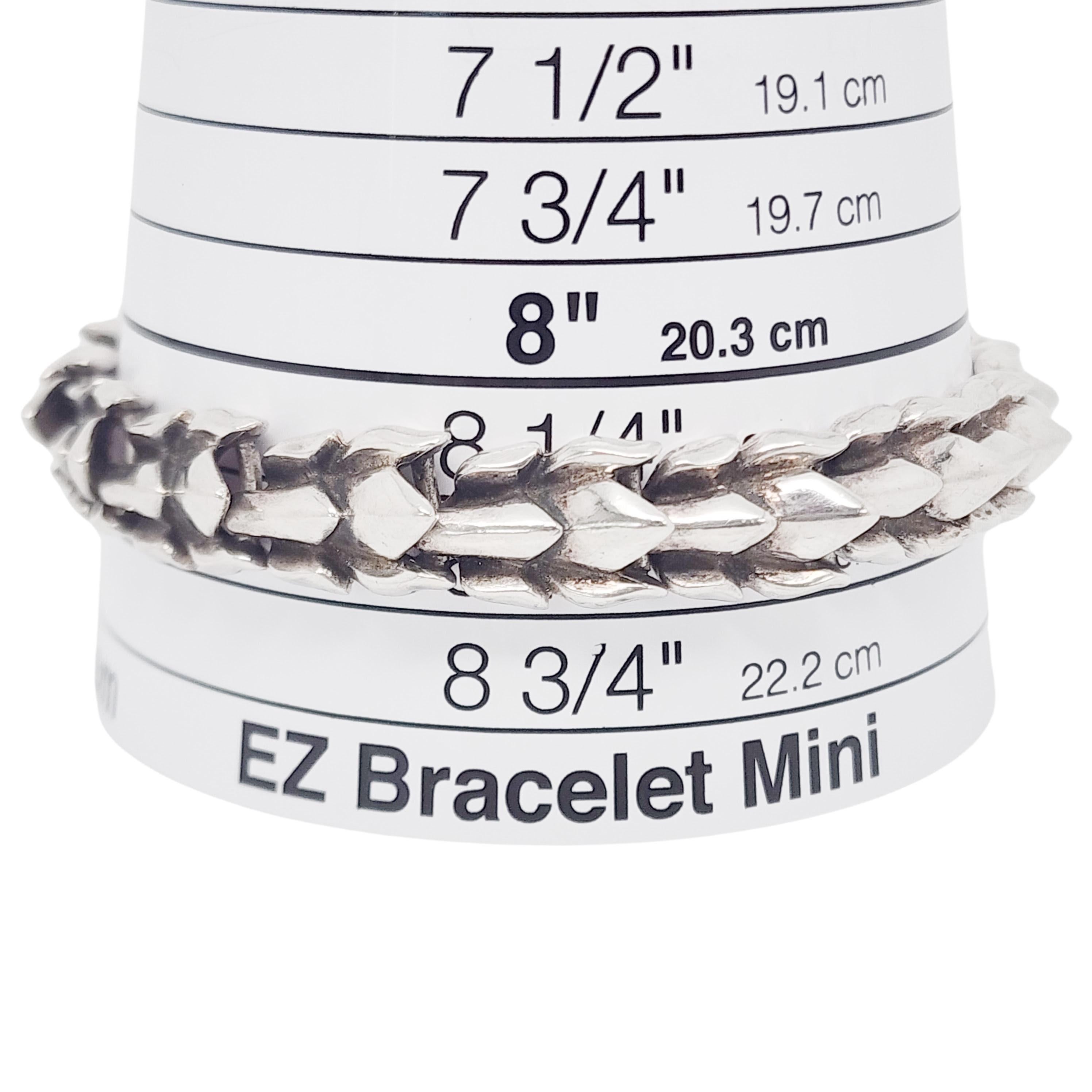Sterling Silver Dragon Scale Unisex Bracelet #16052 For Sale 5