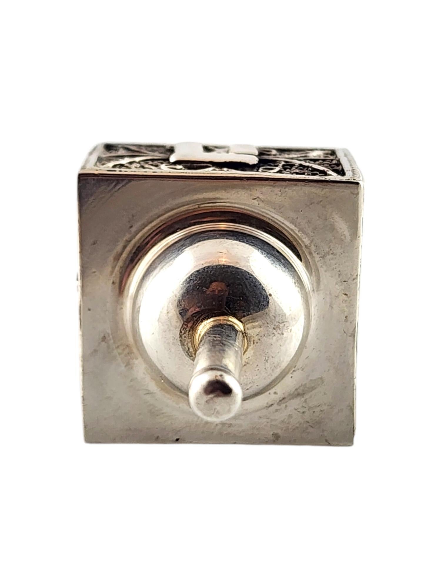 Sterling Silver Dreidel Made in Israel #18471 1