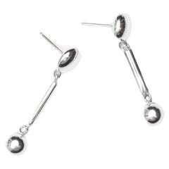 Used Sterling Silver Drop Pendant Earrings