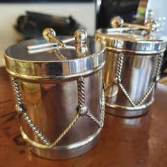 Sterling Silver 'Drum' Boxes by Cartier, New York, circa 1940s