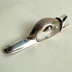 Sterling Silver Duck Letter Clip by Theo Fennell, London, 1991