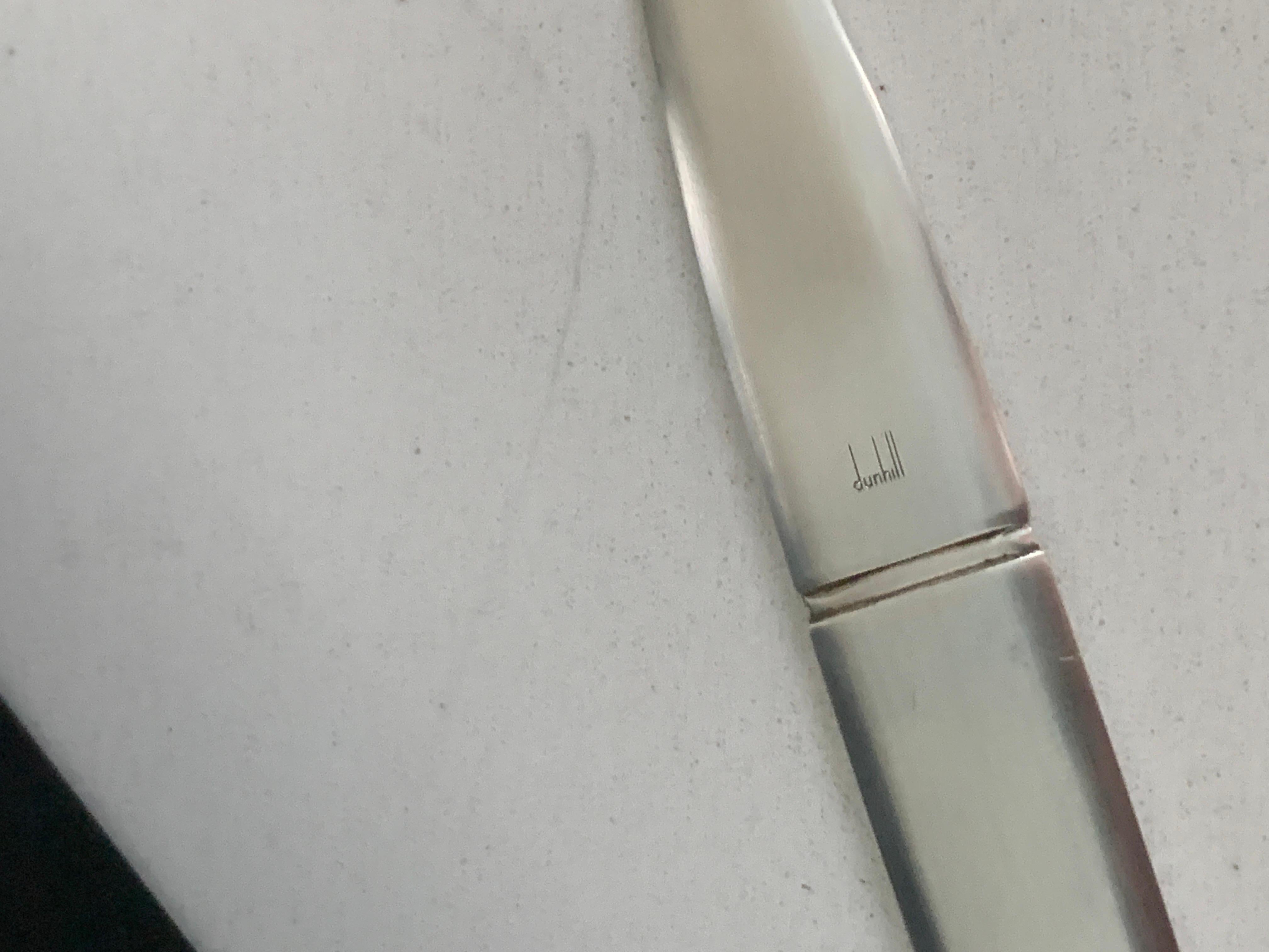 Mid-Century Modern Sterling Silver Dunhill Letter Opener in Original Box