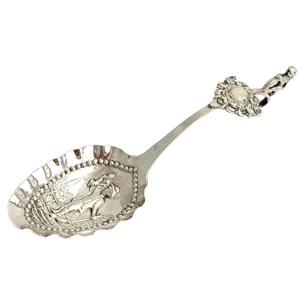 Sterling Silver Dutch Monkey/Cream/Caddy Spoon Samuel Boyce Landeck ...