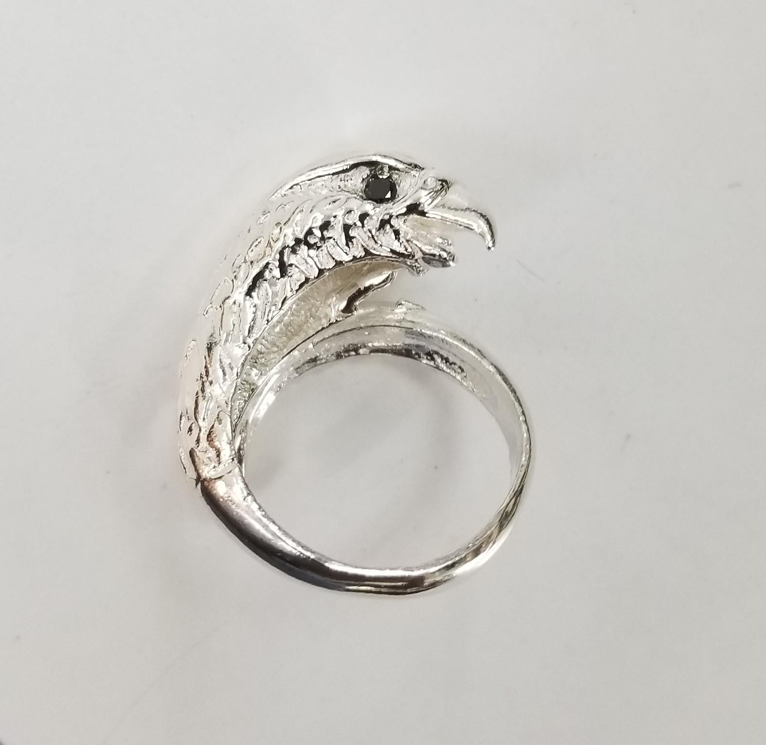sterling silver eagle ring