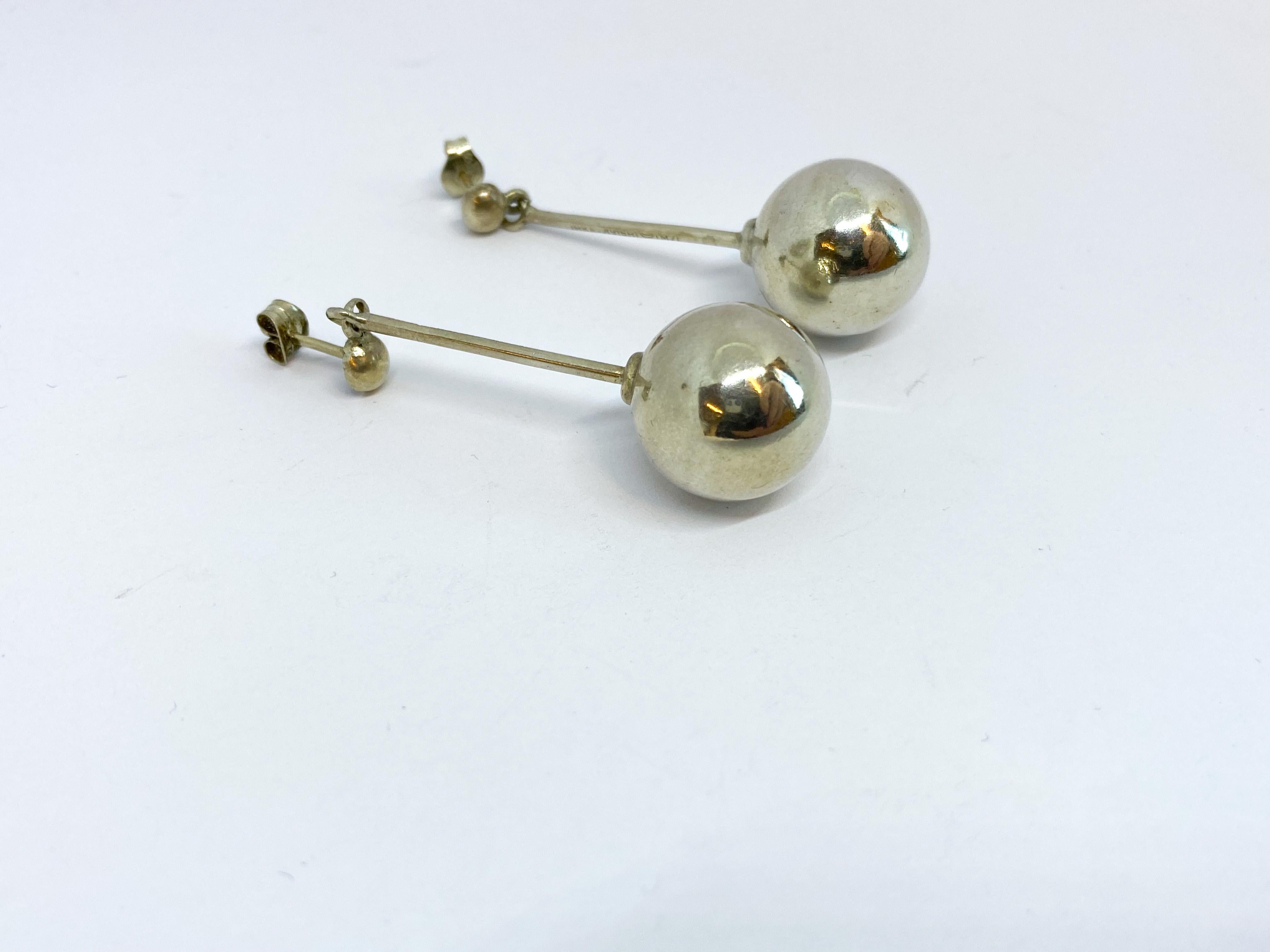 Sterling Silver Earrings, Finland, 1965 For Sale 2