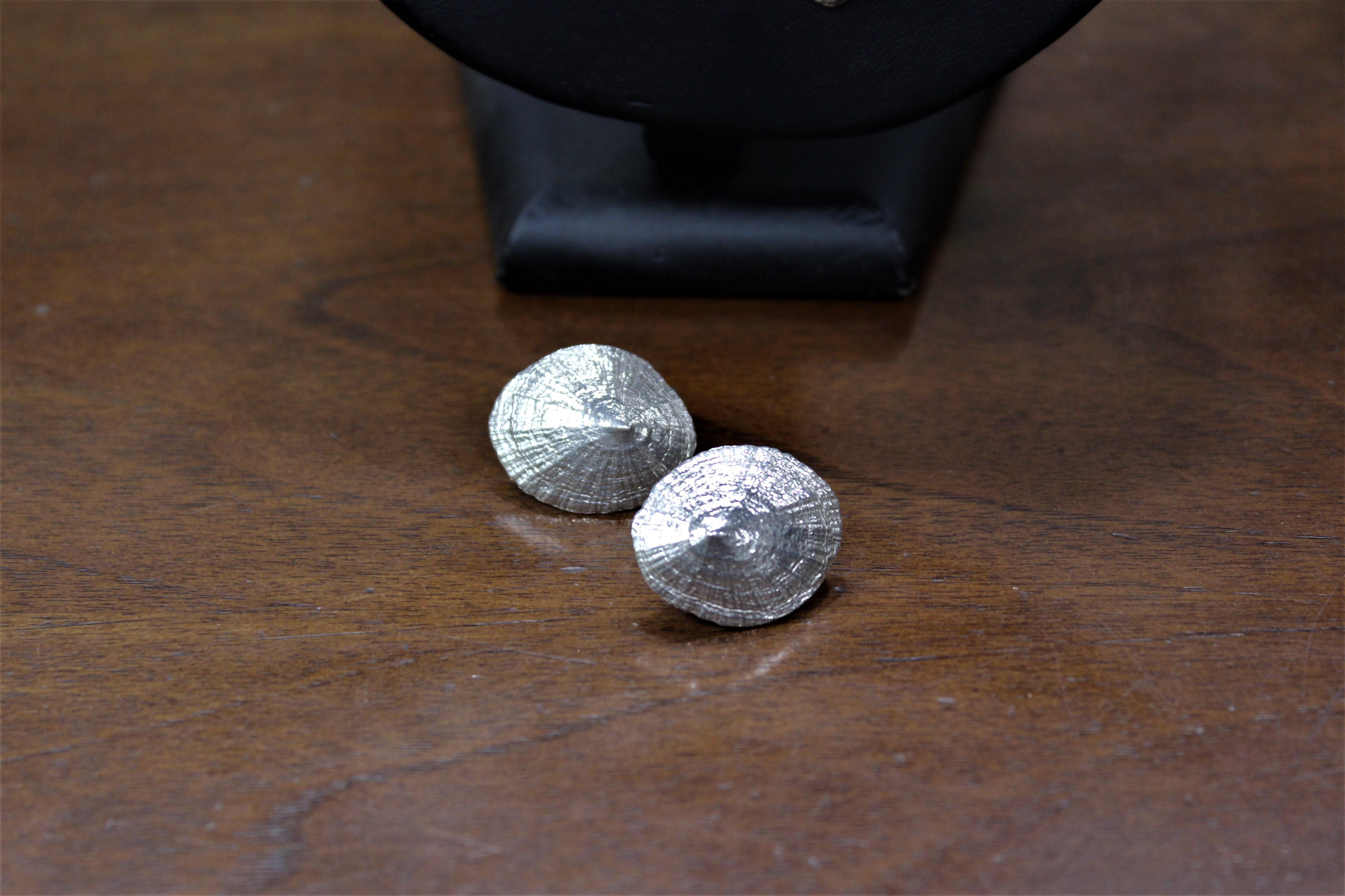 Women's Sterling Silver, Earings, Shell, Handmade, Italy For Sale