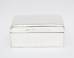 Sterling Silver Edwardian Anglo Indian Table Box with Hinged Lid