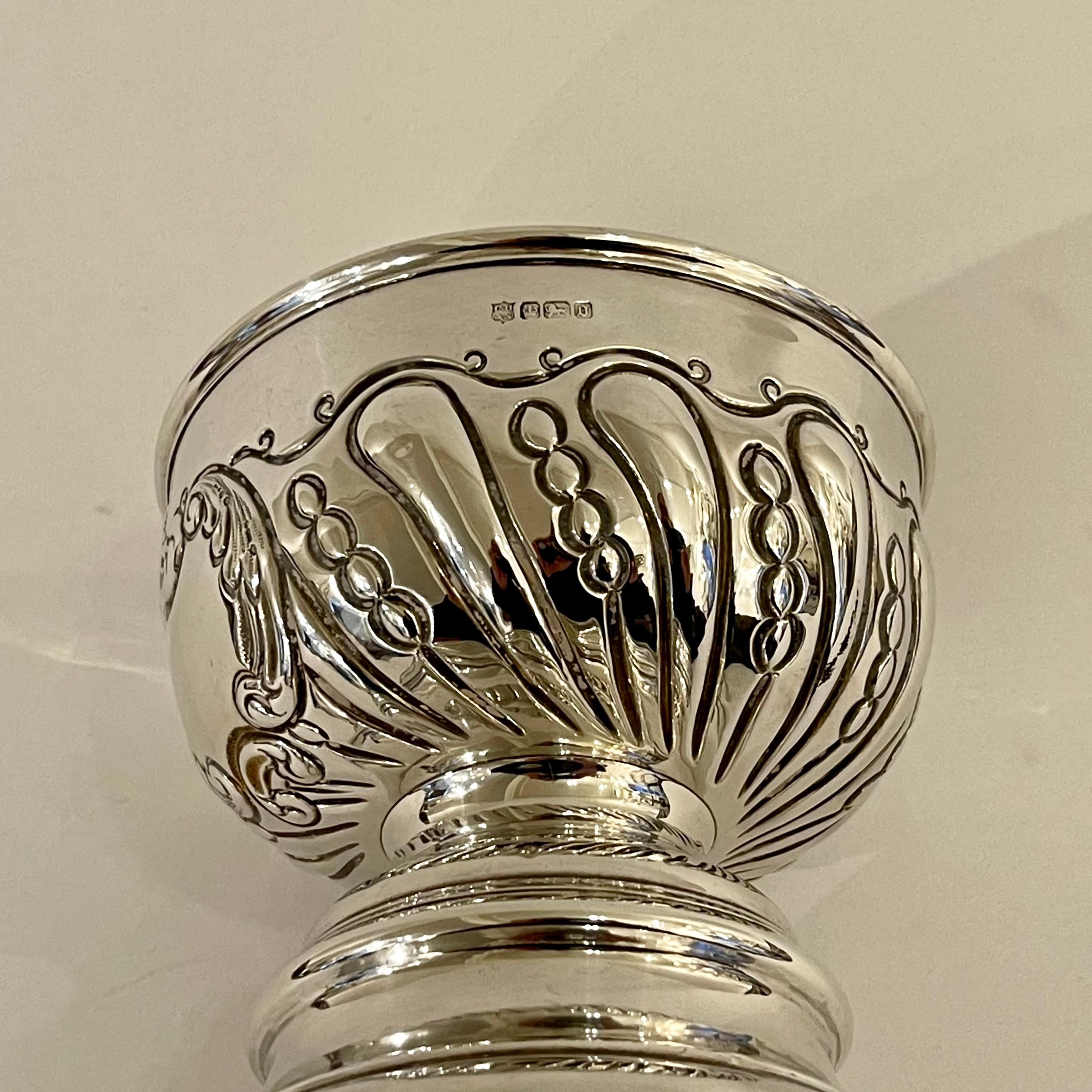 Early 20th Century Sterling Silver Edwardian Comport Bowl, Cooper Brothers & Sons, Sheffield, 1906 For Sale
