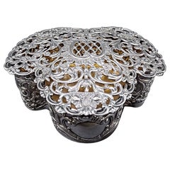 Sterling Silver Edwardian Pot Pourri or Trinket Box