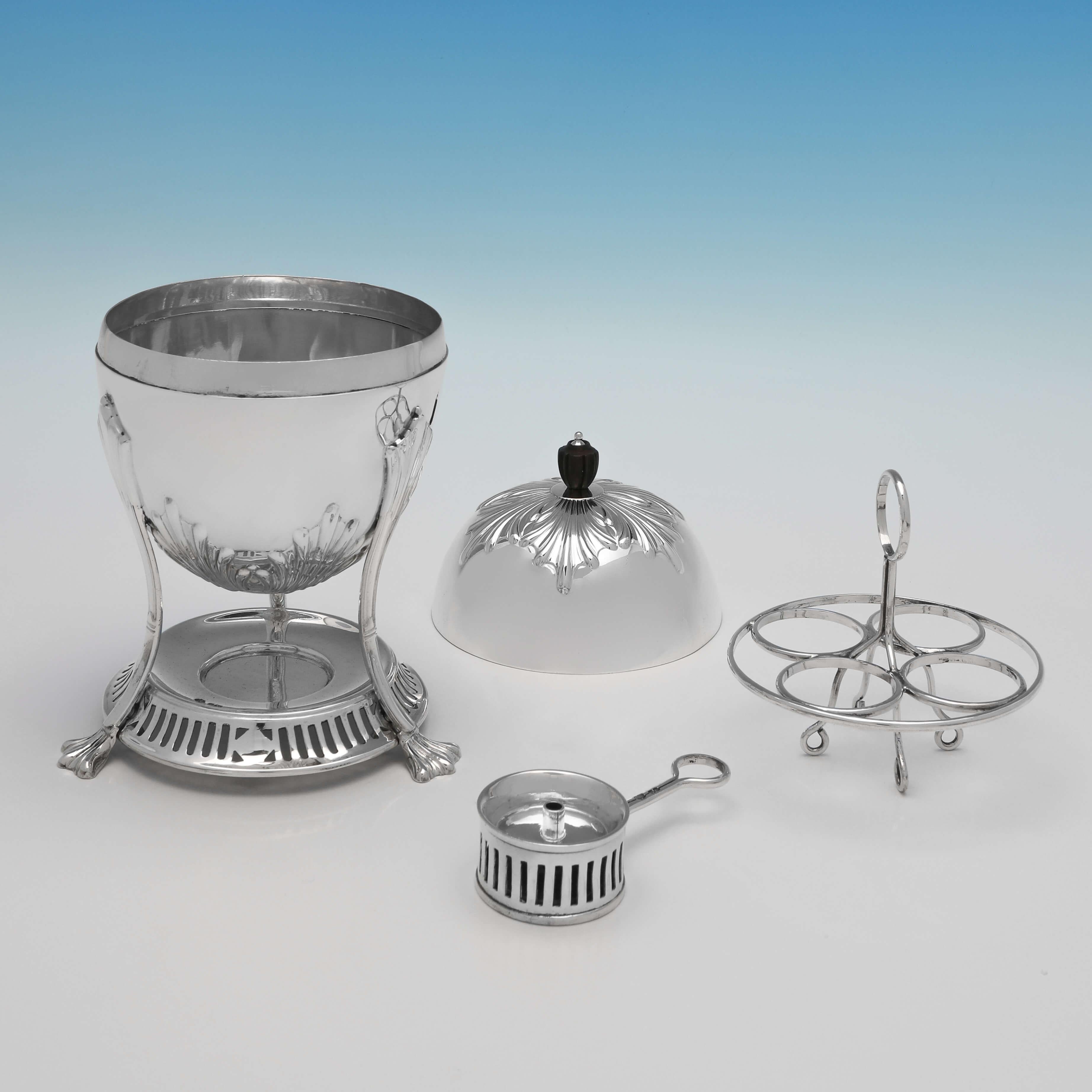 English Edwardian Antique Sterling Silver 'Egg Coddler', Sheffield 1904 William Hutton