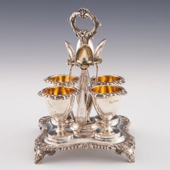 Cruette d'œuf en argent sterling Londres 1831