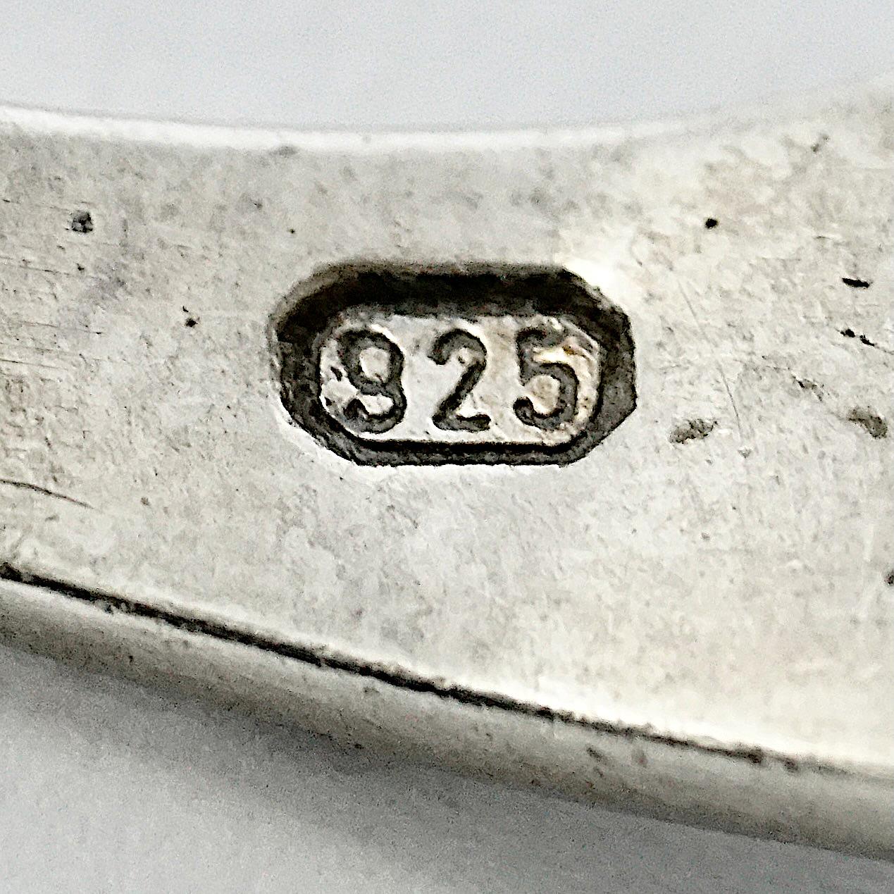 Women's or Men's Sterling Silver Egyptian Revival Pharaonic Cartouche Ring circa 1970s For Sale