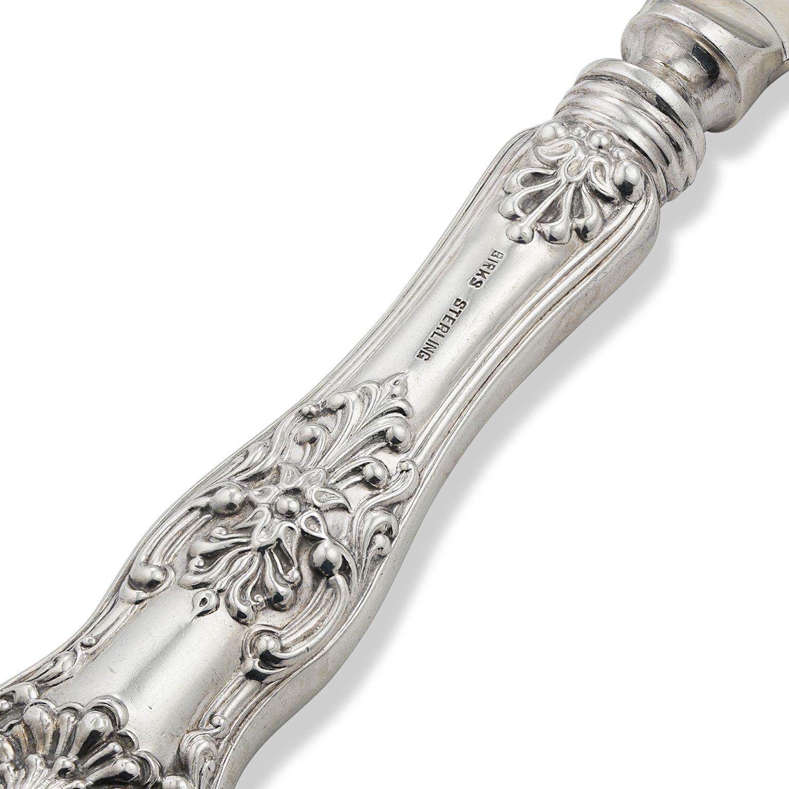 Modern Sterling Silver Elaborate Birks Cake Server For Sale