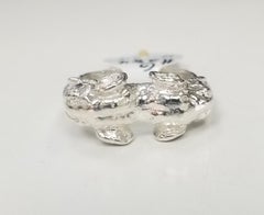 Sterling Silver "Elephant" Ring with Sapphire and Ruby Eyes