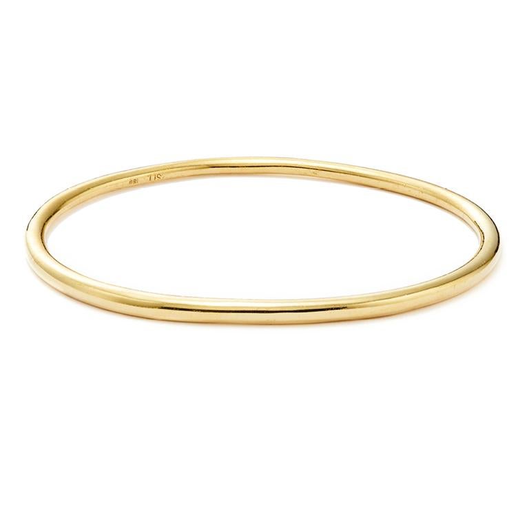 Modern Susan Lister Locke Elliptical Bangle in Sterling Silver For Sale