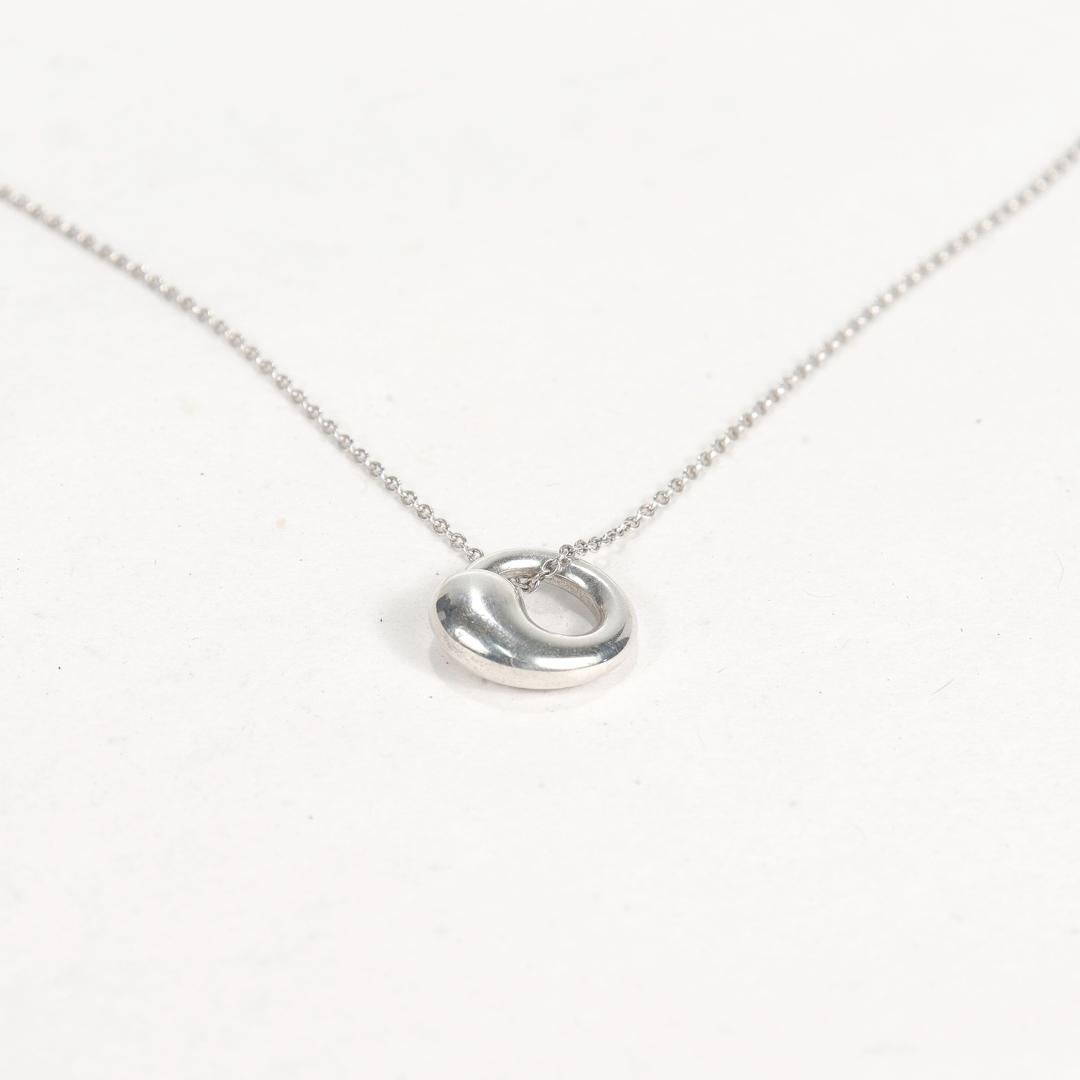 Sterling Silver Elsa Peretti for Tiffany & Co. Eternal Circle Pendant Necklace For Sale 4