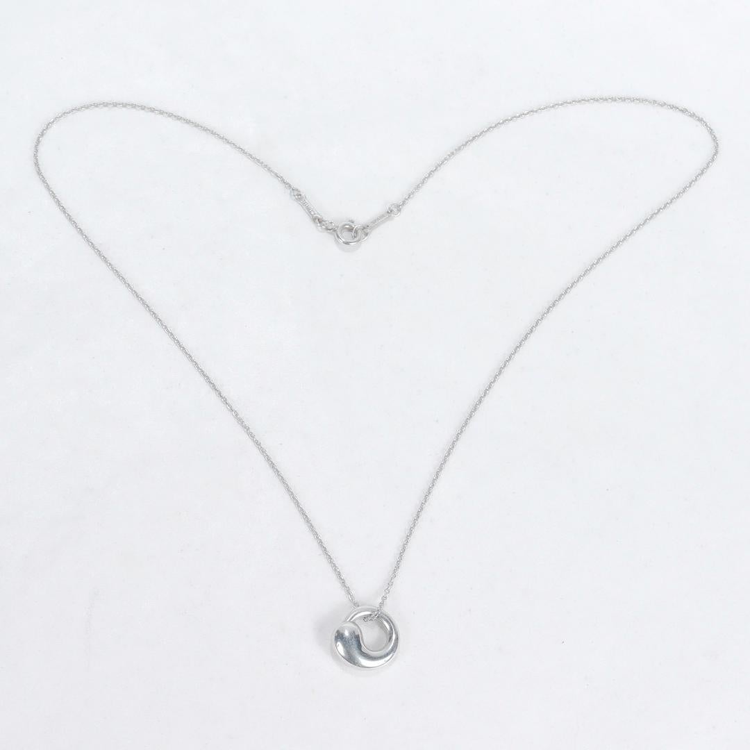 Elsa Peretti pour Tiffany & Co., argent sterling Collier à pendentif cercle éternel en vente 2