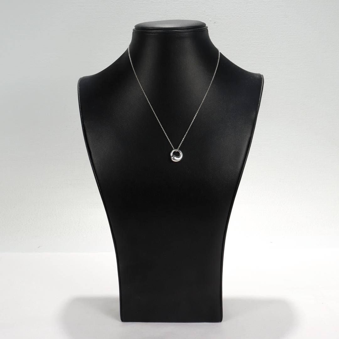 Elsa Peretti pour Tiffany & Co., argent sterling Collier à pendentif cercle éternel en vente 4