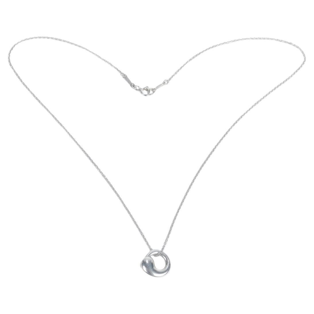 Sterlingsilber Elsa Peretti für Tiffany & Co. Ewiger Kreis Anhänger Halskette