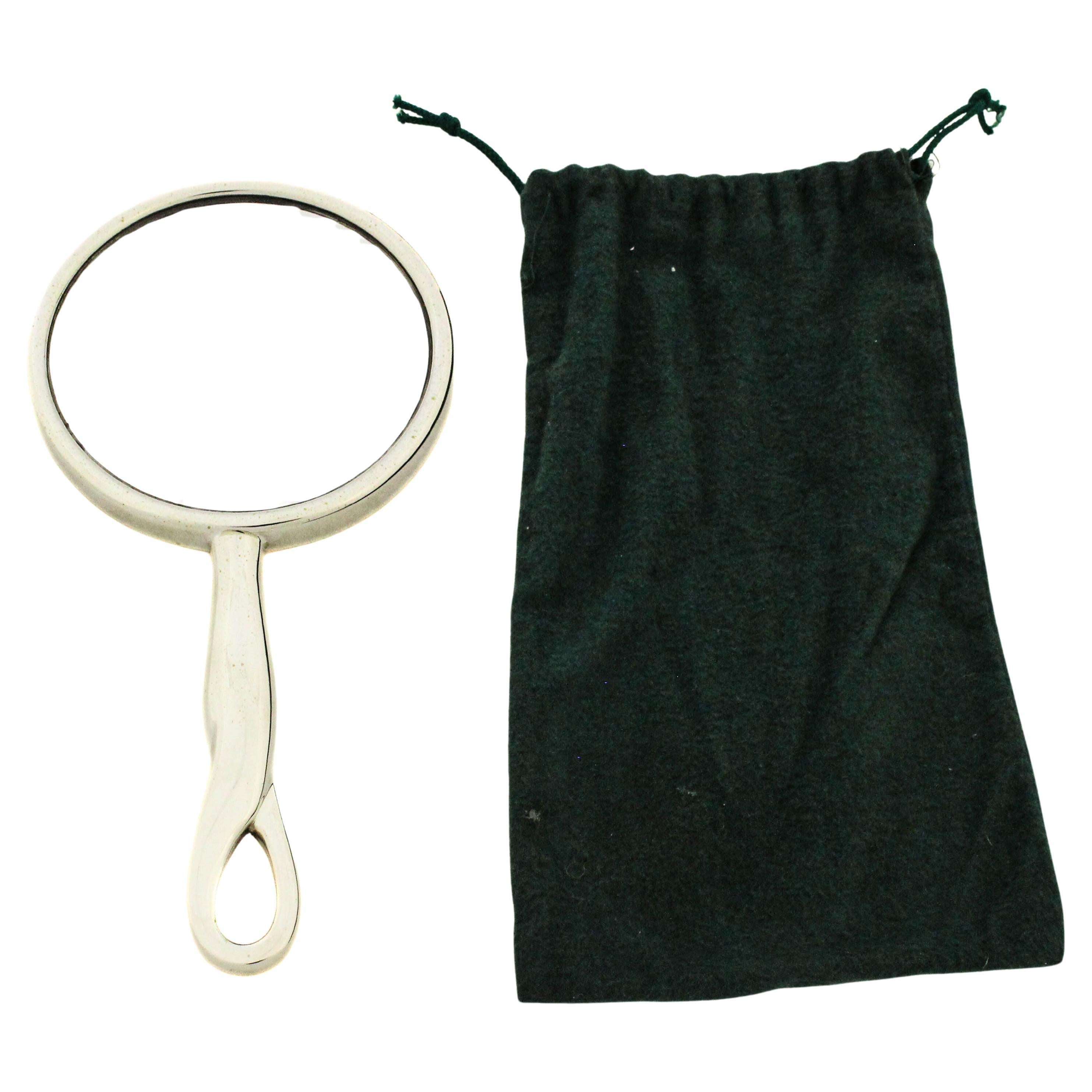 Specchio a mano Elsa Peretti in argento 925 in vendita