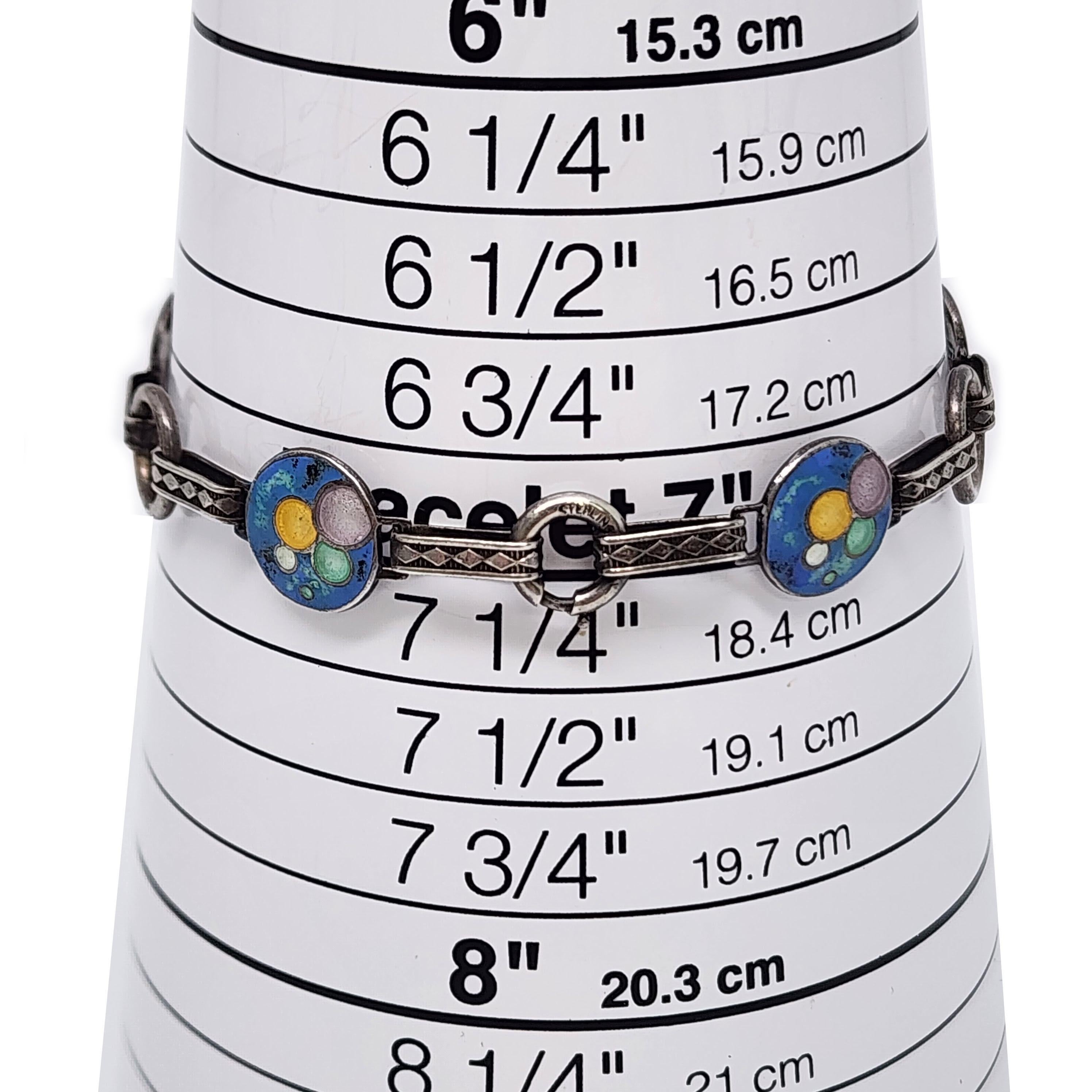 Sterling Silver Enamel Bubble Bracelet #17895 5