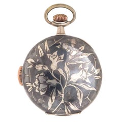 Sterling Silver Enamel Fine Quarter Hour Repeater Pocket Watch, circa 1910