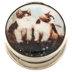 Sterling Silber & Emaille Pillenbox