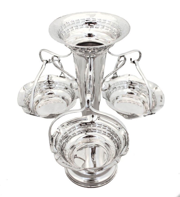 Sterling Silver English Epergne For Sale at 1stDibs