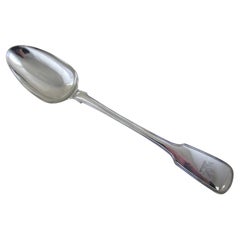 Antique Sterling Silver English Fiddle & Thread Serving Spoon, Hallmarked:-London, 1843