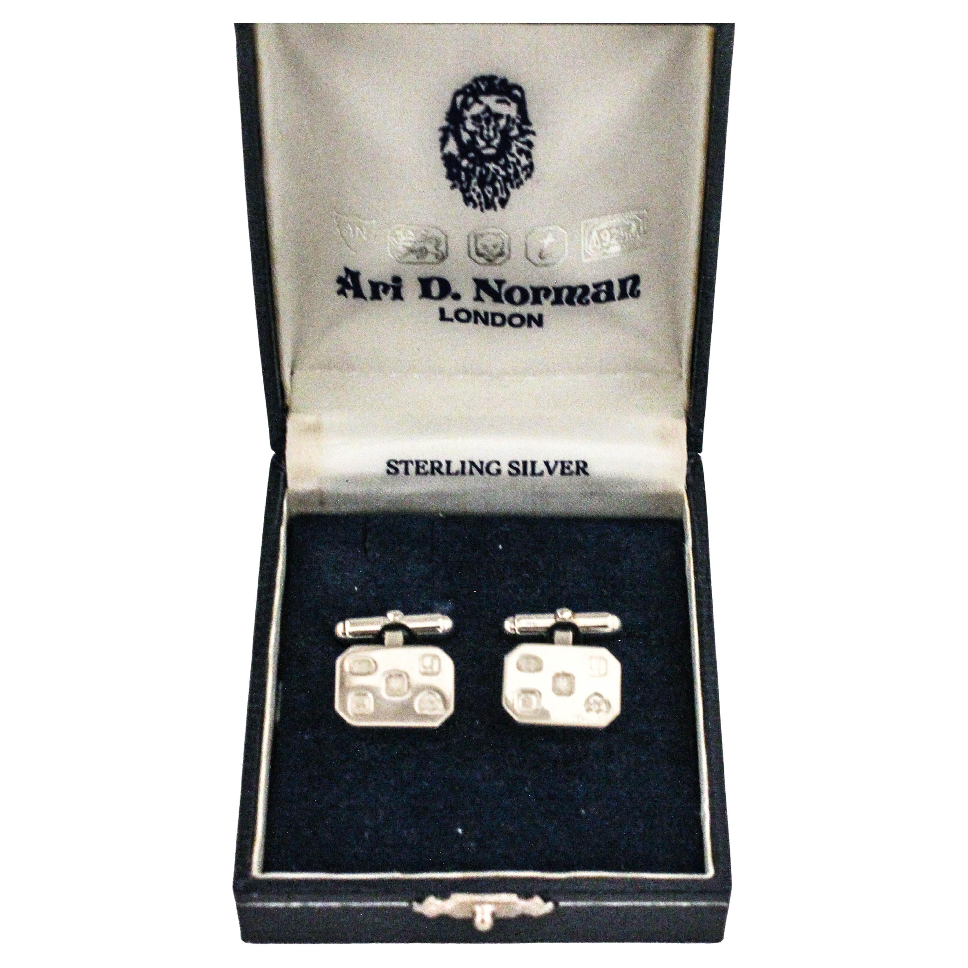 Sterling Silver English Hallmarks Cufflinks