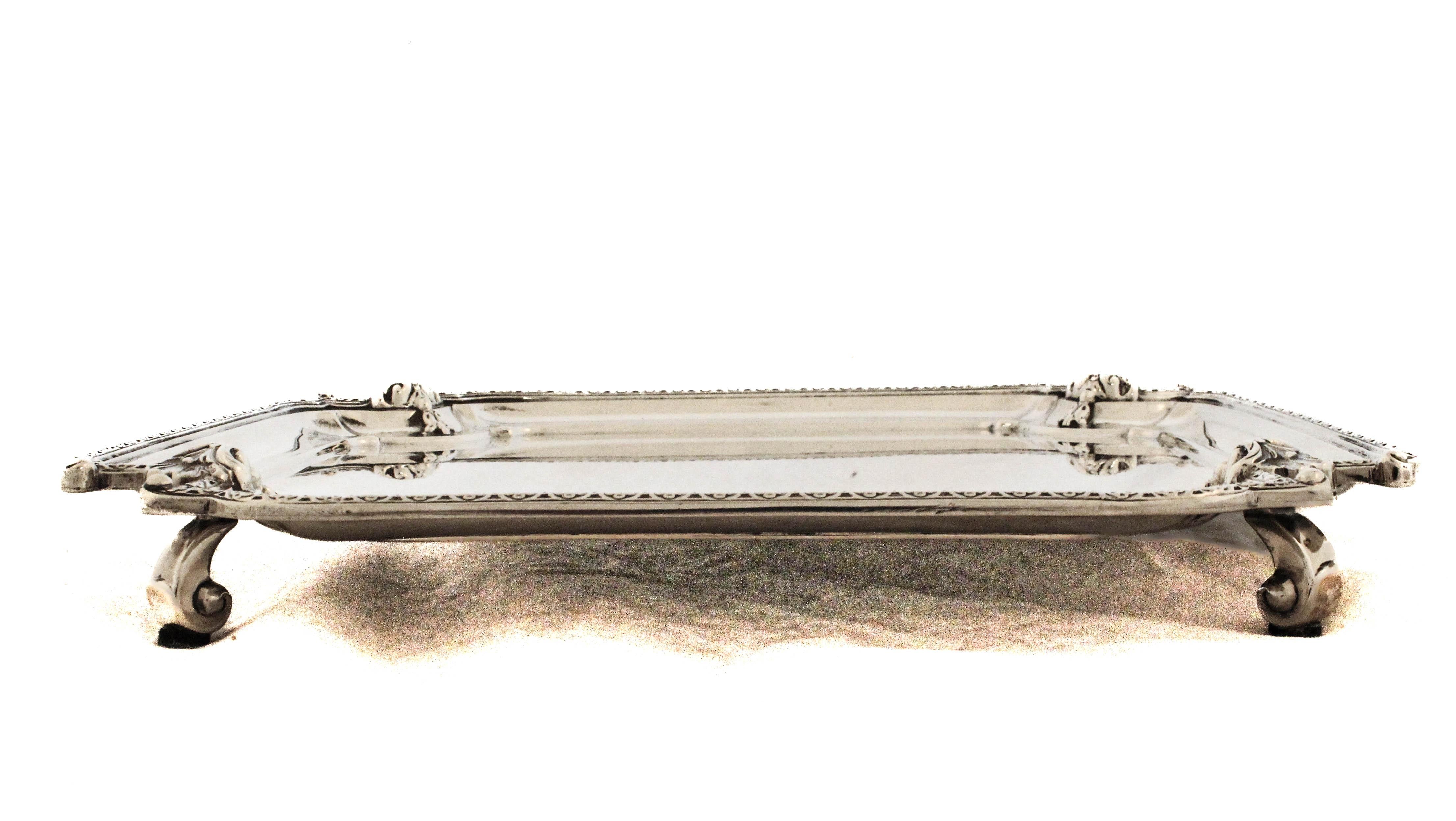 Salver inglese in argento sterling In condizioni ottime in vendita a Brooklyn, NY