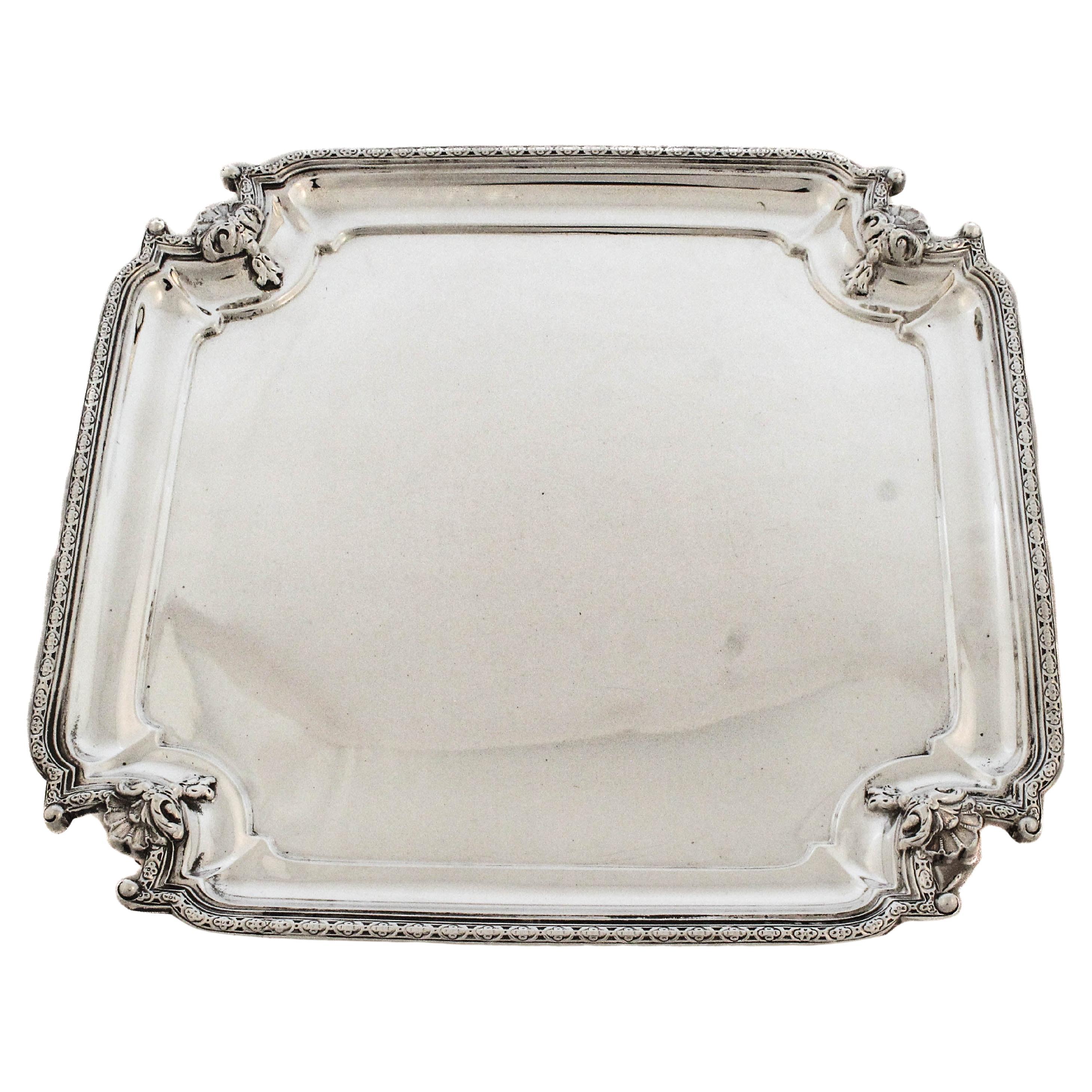 Salver inglese in argento sterling in vendita