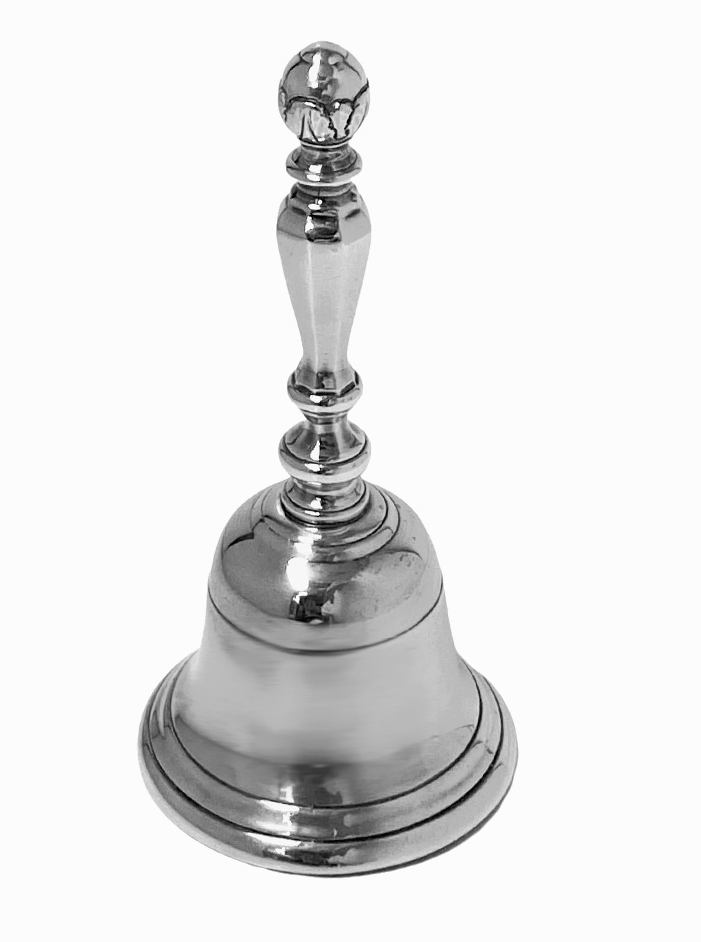Sterling Silver English Table Bell J.B.Chatterley In Good Condition In Toronto, Ontario