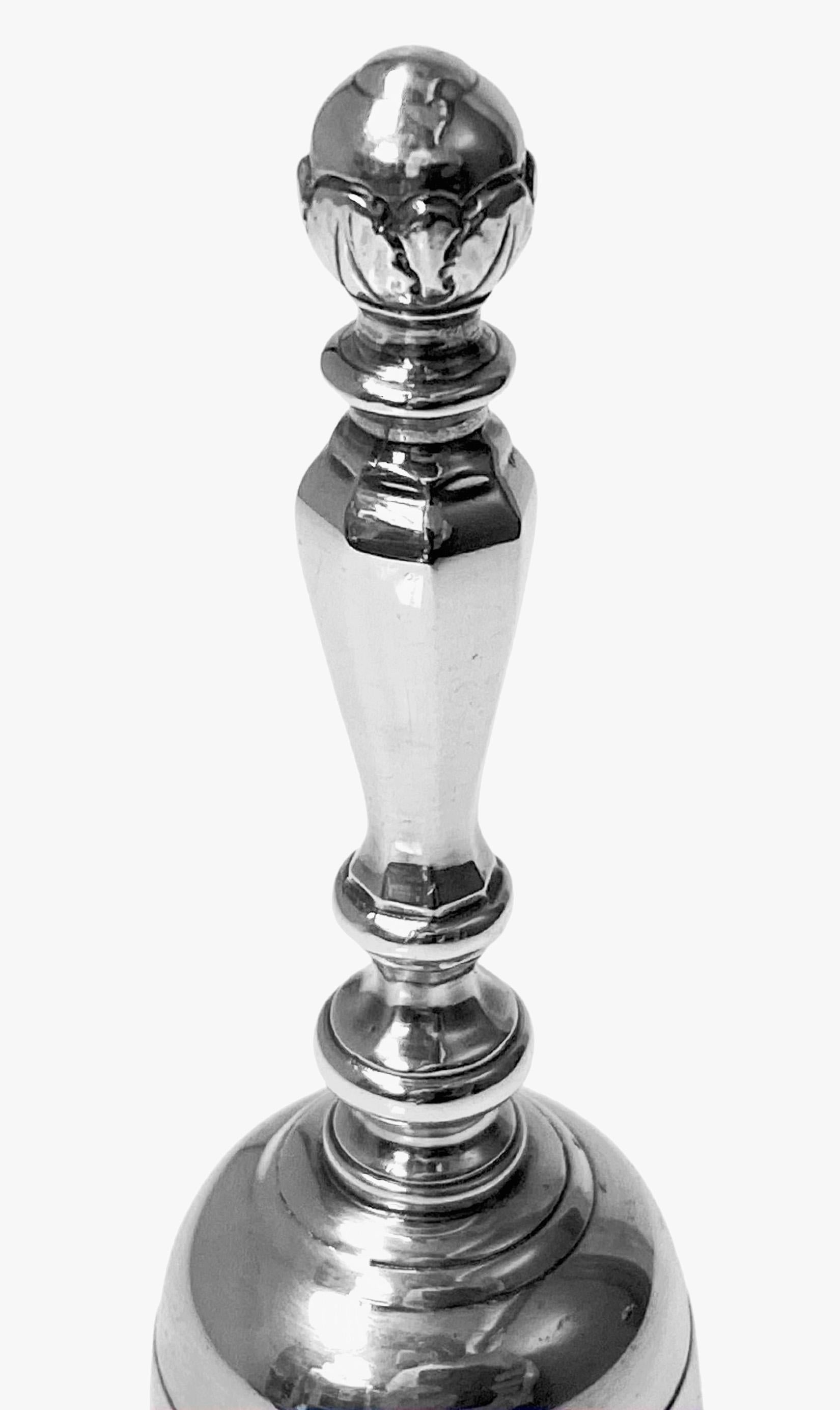 20th Century Sterling Silver English Table Bell J.B.Chatterley