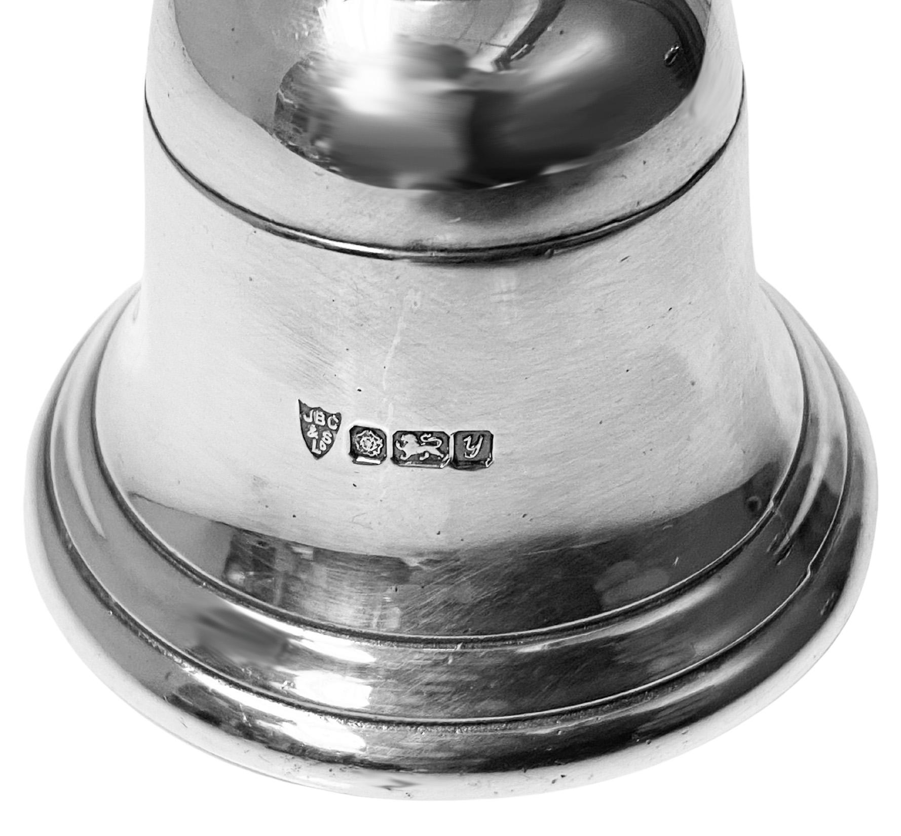 Sterling Silver English Table Bell J.B.Chatterley 1