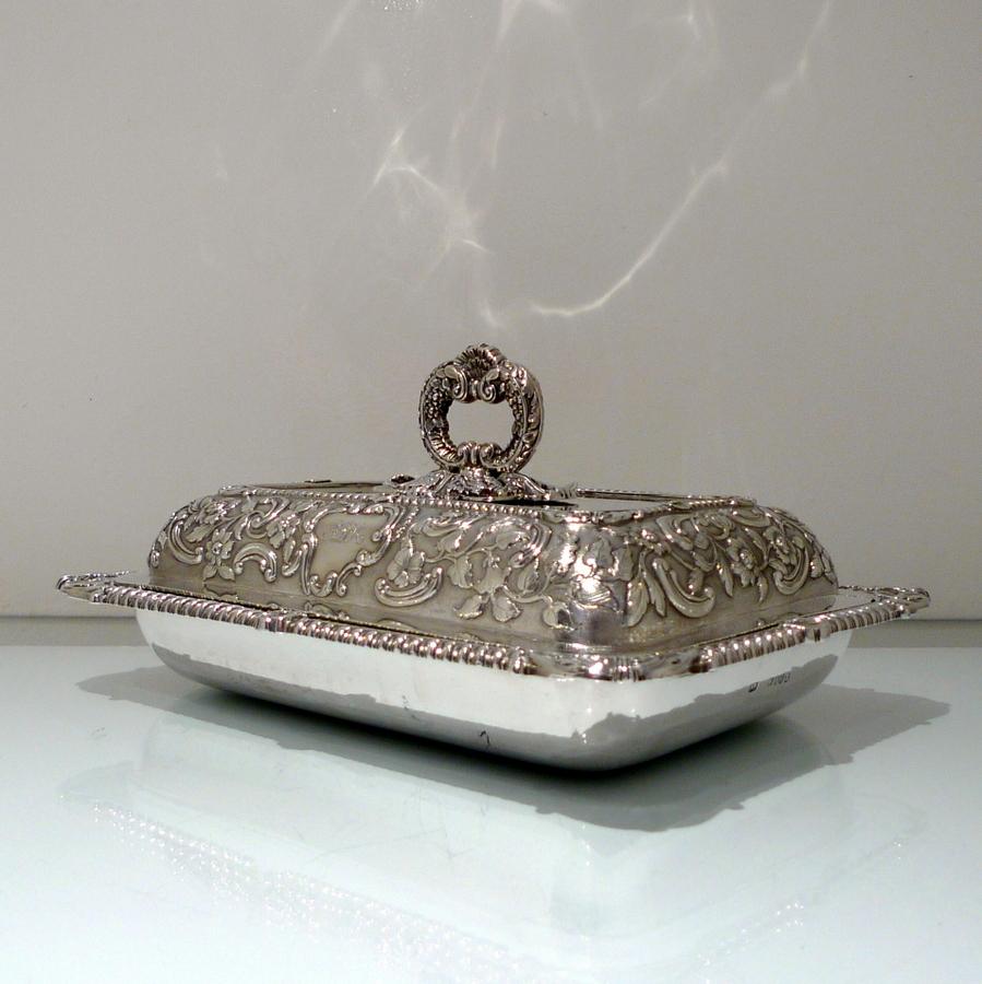 Sterling Silver Entree Dish London 1820 Benjamin Smith III For Sale 5