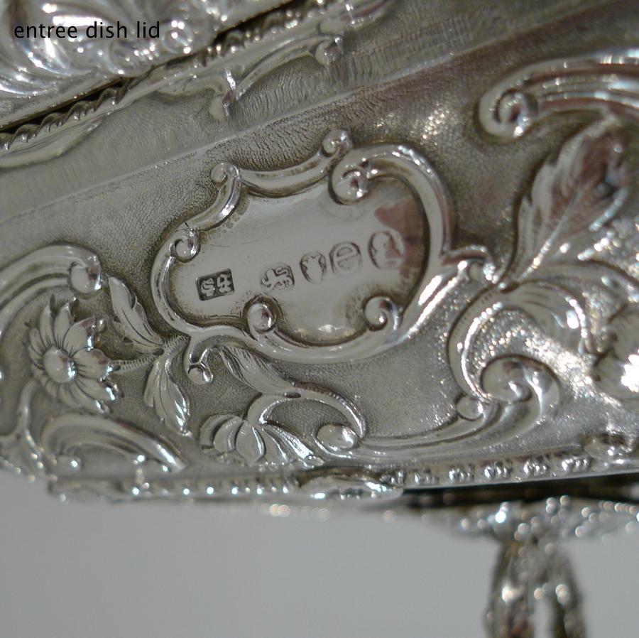 British Sterling Silver Entree Dish London 1820 Benjamin Smith III For Sale