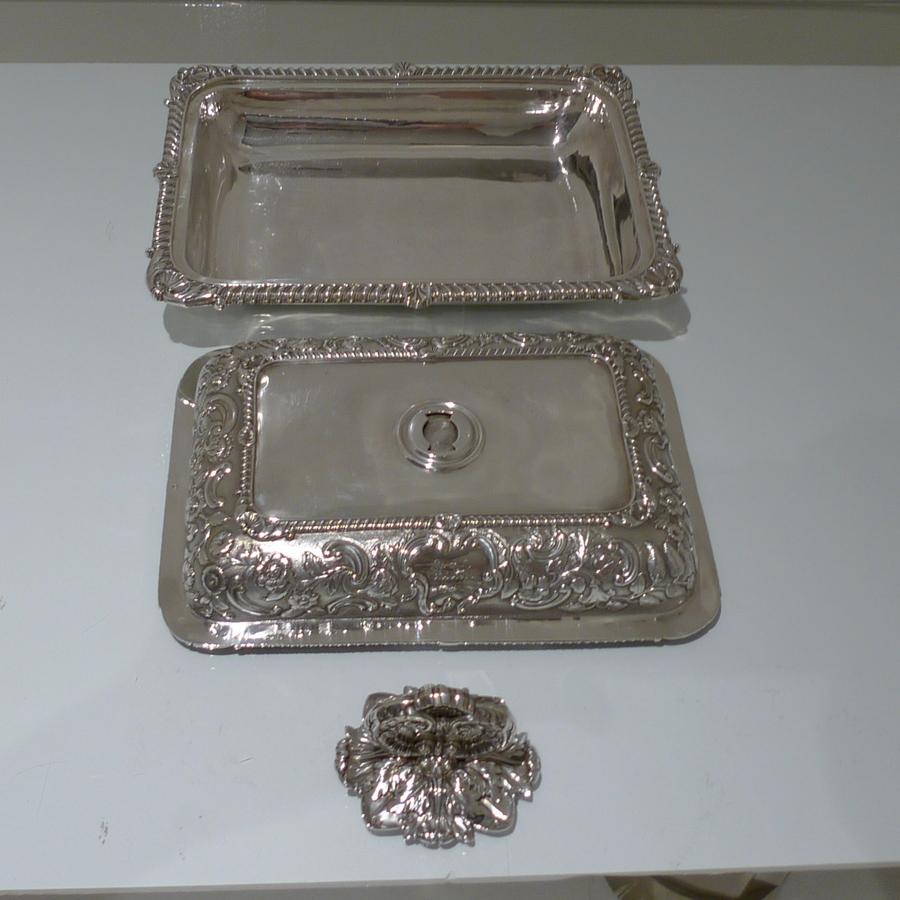 Sterling Silver Entree Dish London 1820 Benjamin Smith III For Sale 3