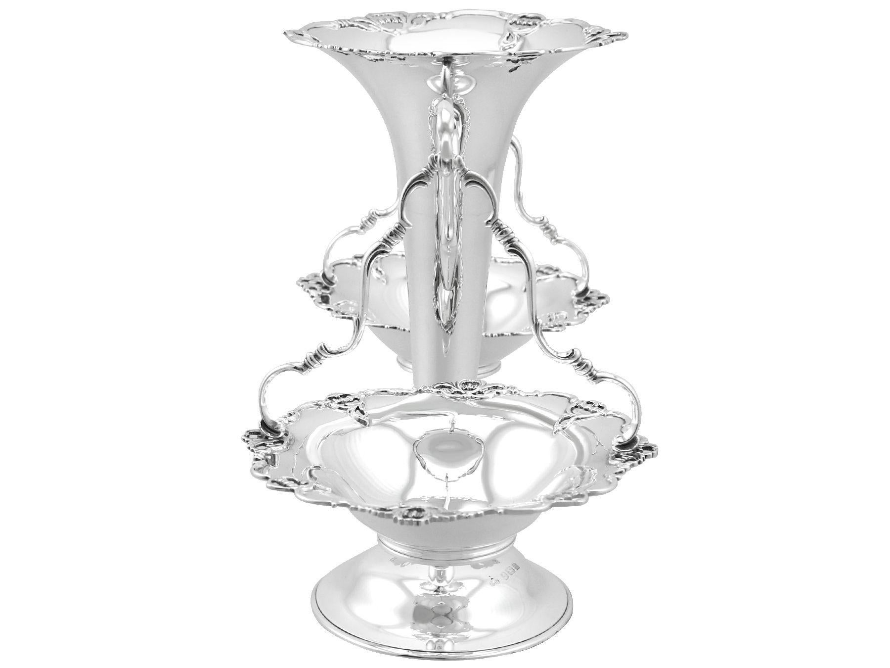 British Sterling Silver Epergne, Antique George V '1911'