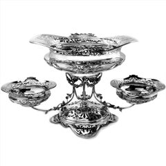 Sterling Silver Epergne Centrepiece England 1922