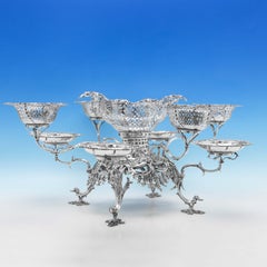 George III Sterling Silver Epergne or Centrepiece by Thomas Pitts in 1763