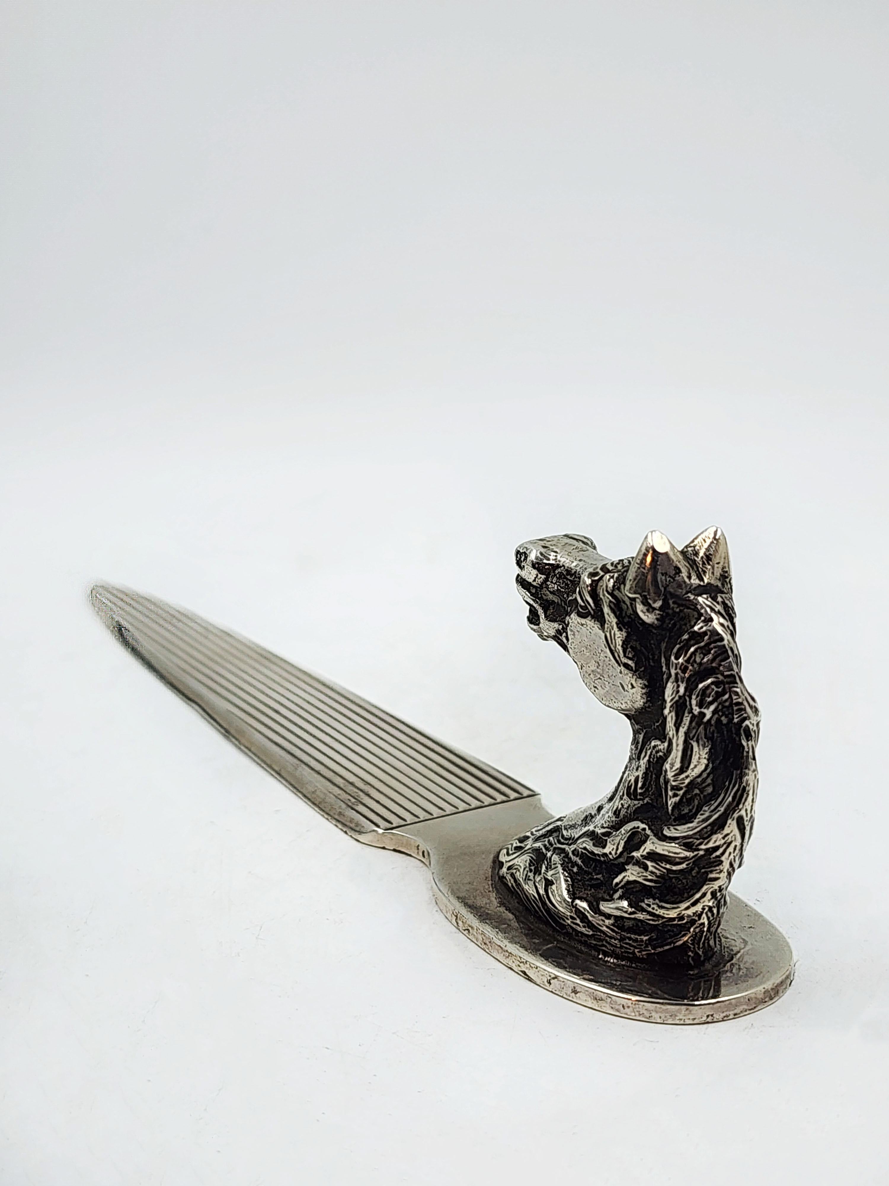 French Sterling Silver Equestrian Letter Opener by Hermes Paris For Sale
