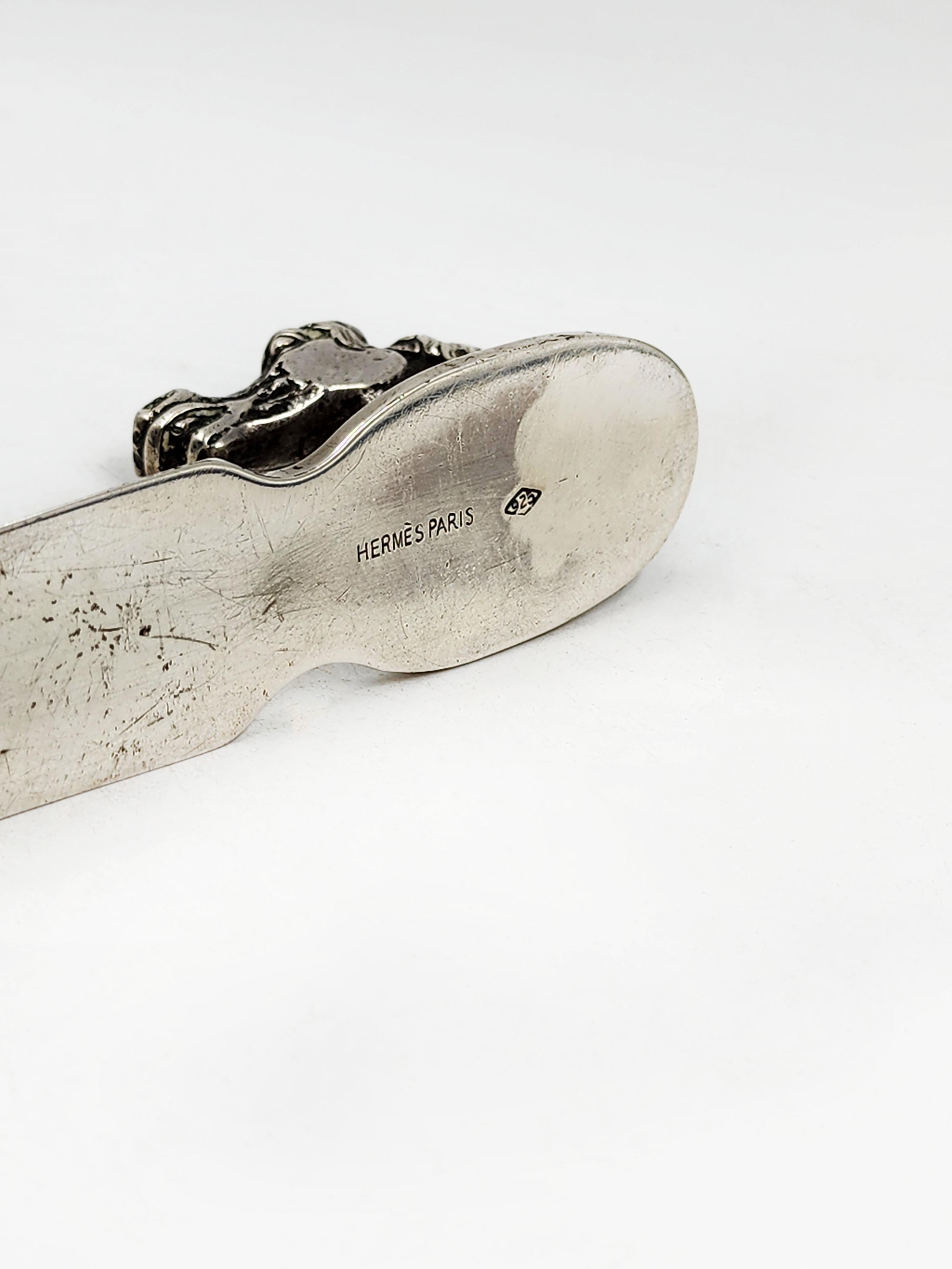 Sterling Silver Equestrian Letter Opener by Hermes Paris In Good Condition For Sale In Autonomous City Buenos Aires, CABA