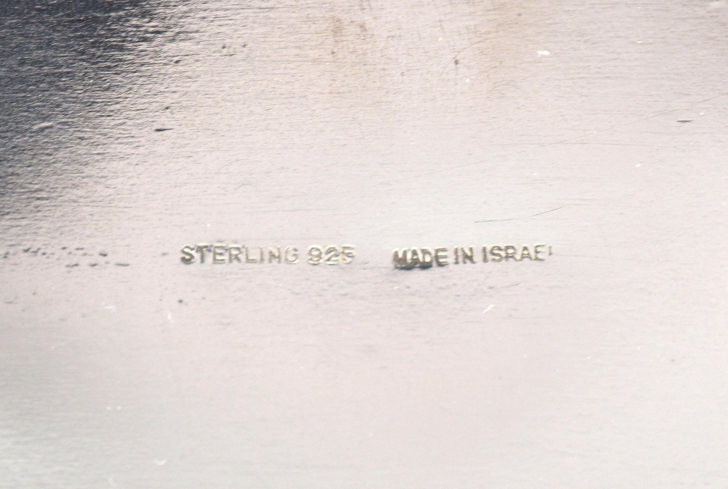 Etrog-Kasten aus Sterlingsilber, hergestellt in Israel im Angebot 3