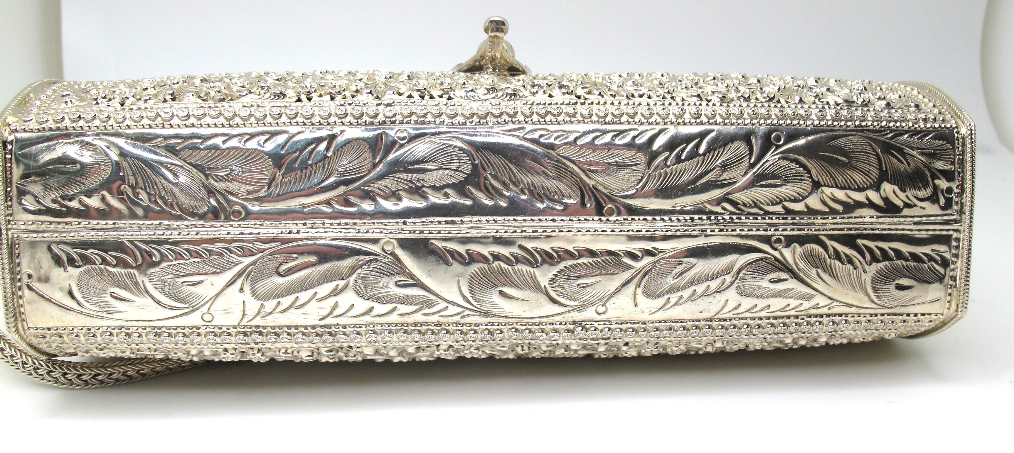 sterling silver clutch purse