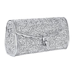 Sterling Silber Abend Handtasche Clutch Purse mit abnehmbarem Riemen