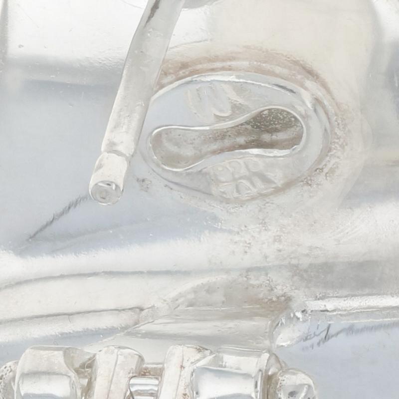 Grandes clous d'oreilles éventail en argent sterling percés 925 Italie en vente 1