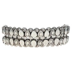 Sterling Silver Fancy Chain Bracelet 7 1/4" - 925