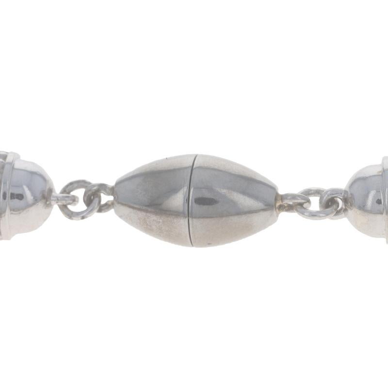 Sterling Silver Fancy Chain Ten-Strand Bracelet 7